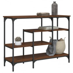 Sonata H Конзолна маса с рафтове, кафяв дъб, 100x35x75 cм - Măsuțe de living