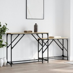 Sonata H Стифиращи конзолни маси, 2 бр, сонома дъб, инженерно дърво - Măsuțe de living