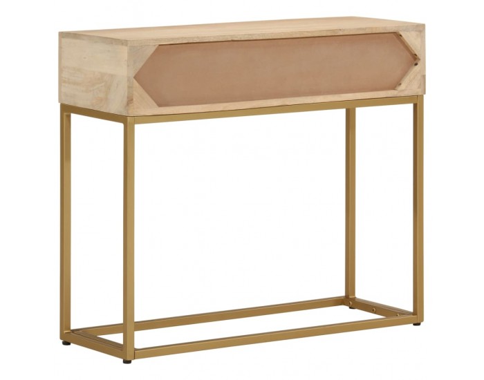 Sonata H Конзолна маса, 90x30x76 cм, мангово дърво масив и желязо