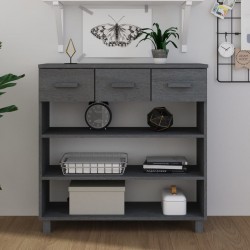 Sonata H Конзолна маса, тъмносива, 90x35x90 см, борово дърво масив - Măsuțe de living
