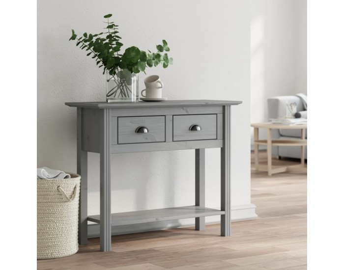Sonata H Конзолна маса BODO сива 91x35x74 см бор масив