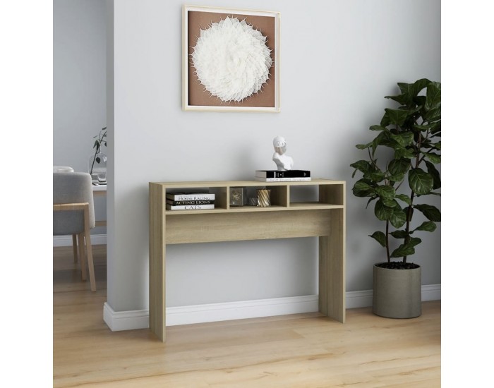 Sonata H Конзолна маса, дъб сонома, 105x30x80 см, инженерно дърво
