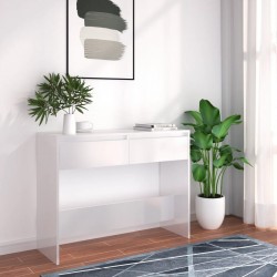Sonata H Конзолна маса, бяла, 100x35x76,5 см, инженерно дърво - Măsuțe de living