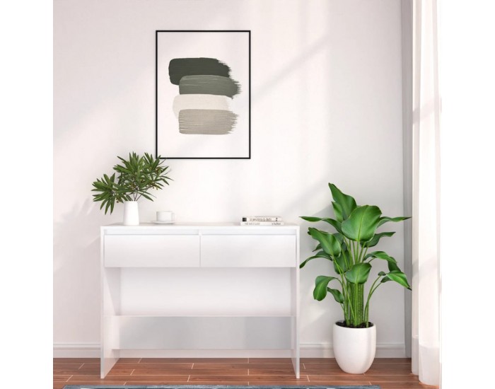Sonata H Конзолна маса, бяла, 100x35x76,5 см, инженерно дърво
