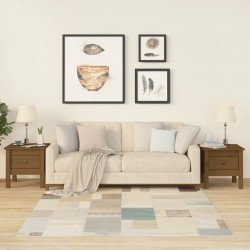 Sonata H Странични масички 2 бр меденокафяви 40x40x39 см бор масив - Măsuțe de living