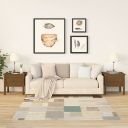 Sonata H Странични масички 2 бр меденокафяви 50x50x49 см бор масив - Măsuțe de living