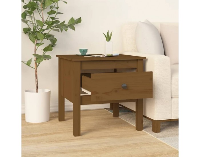 Sonata H Странични масички 2 бр меденокафяви 50x50x49 см бор масив