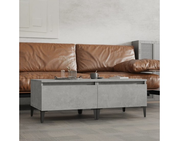 Sonata Mese laterale, 2 buc., gri beton, 50x46x35 cm, lemn compozit