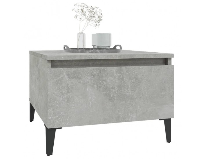 Sonata Mese laterale, 2 buc., gri beton, 50x46x35 cm, lemn compozit