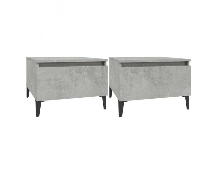 Sonata Mese laterale, 2 buc., gri beton, 50x46x35 cm, lemn compozit