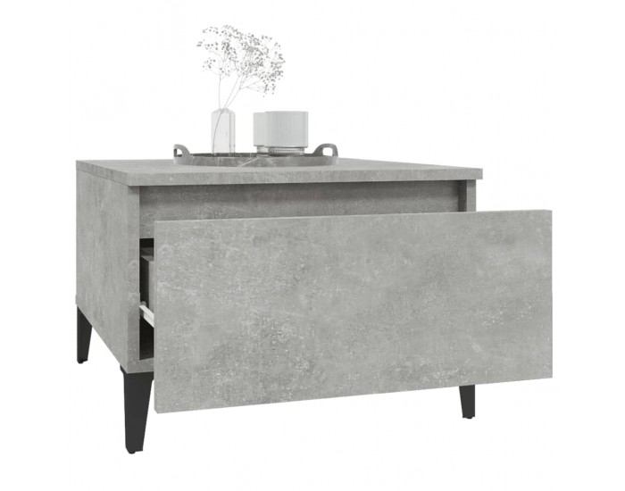 Sonata Mese laterale, 2 buc., gri beton, 50x46x35 cm, lemn compozit