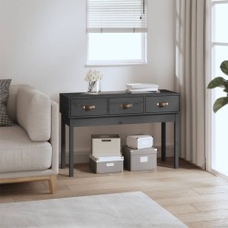 Sonata H Конзолна маса, сива, 114x40x75 см, борово дърво масив - Măsuțe de living