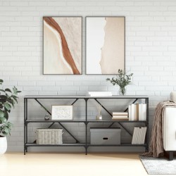 Sonata H Конзолна маса сив сонома 160x30x75 см инженерно дърво и желязо - Măsuțe de living
