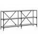 Sonata H Конзолна маса сив сонома 160x30x75 см инженерно дърво и желязо