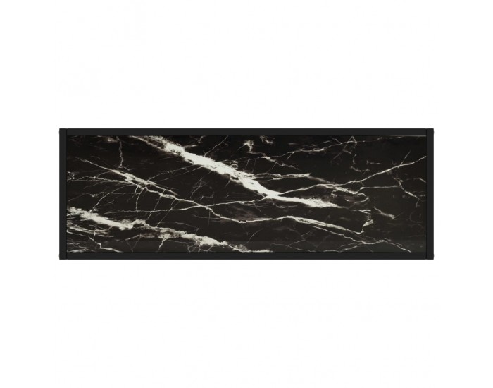 Sonata H Конзолна маса, черна, 100x35x75 cм, закалено стъкло