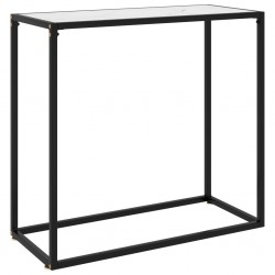 Sonata H Конзолна маса, бяла, 80x35x75 cм, закалено стъкло - Măsuțe de living