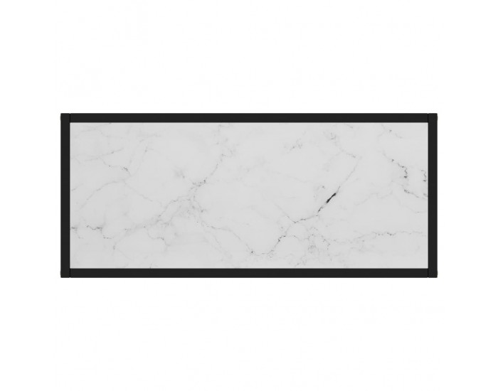 Sonata H Конзолна маса, бяла, 80x35x75 cм, закалено стъкло