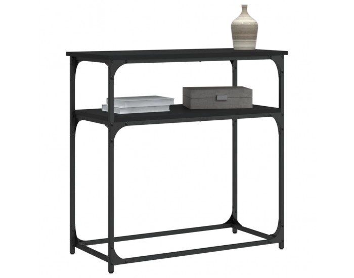 Sonata H Конзолна маса черна 75x35,5x75 см инженерно дърво