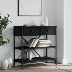 Sonata H Конзолна маса, черна, 75x34,5x75 см, инженерно дърво - Măsuțe de living