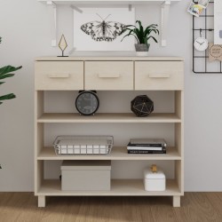 Sonata H Конзолна маса HAMAR меденокафява 90x35x90 см борово дърво масив - Măsuțe de living