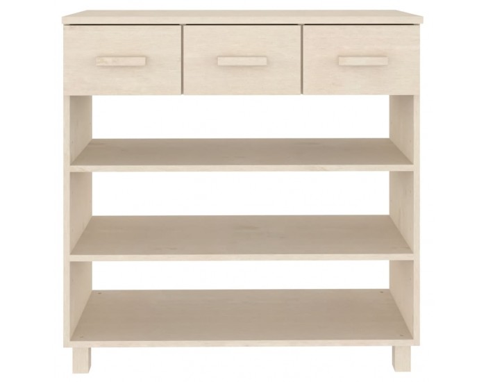 Sonata H Конзолна маса HAMAR меденокафява 90x35x90 см борово дърво масив
