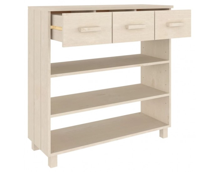 Sonata H Конзолна маса HAMAR меденокафява 90x35x90 см борово дърво масив