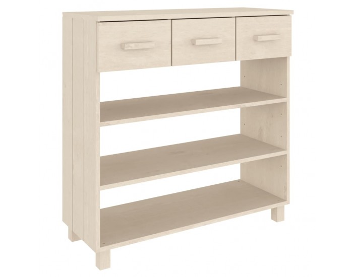 Sonata H Конзолна маса HAMAR меденокафява 90x35x90 см борово дърво масив