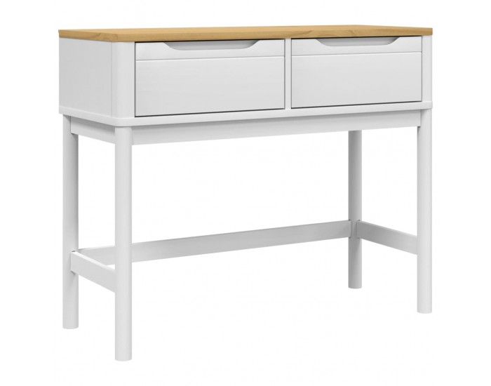 Sonata H Конзолна маса FLORO бяла 89,5x36,5x73 см бор масив