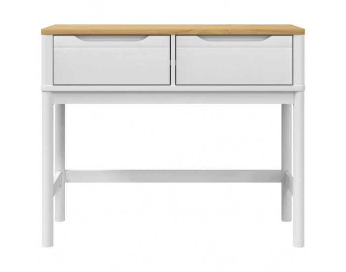 Sonata H Конзолна маса FLORO бяла 89,5x36,5x73 см бор масив
