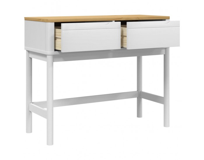 Sonata H Конзолна маса FLORO бяла 89,5x36,5x73 см бор масив