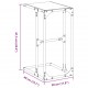 Sonata H Помощна маса с черно стъкло 40x30x61,5 см стомана