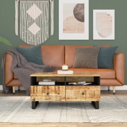 Sonata H Маса за кафе, 80x54x40 см, манго масив и инженерно дърво - Măsuțe de living
