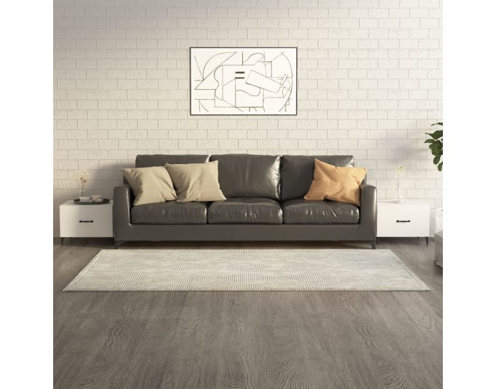 Sonata H Маса за кафе с метални крака 2 бр Бял гланц 50x50x40 см