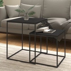 Sonata H Комплект маси за кафе, 2 бр, инженерно дърво и метал - Măsuțe de living