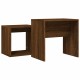 Sonata H Стифиращи кафе маси, 2 бр, кафяв дъб, инженерно дърво