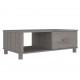 Sonata H Кафе маса HAMAR светлосива 100x55x35 см борово дърво масив