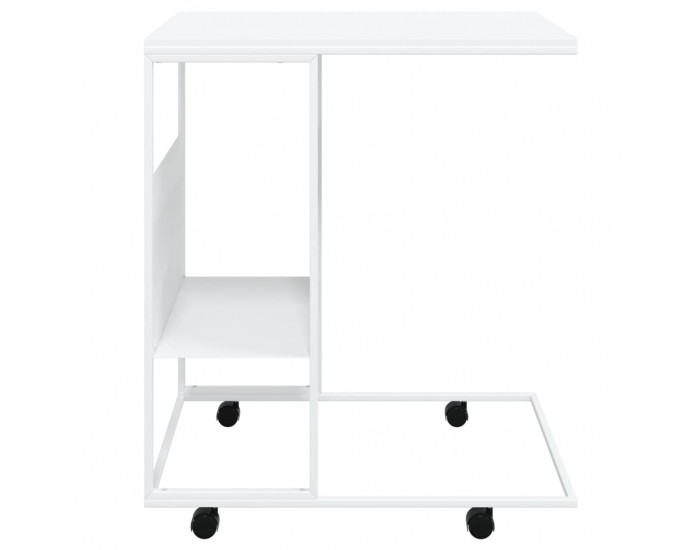 Sonata H Помощна маса с колелца бяла 55x36x63,5 см инженерно дърво