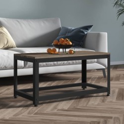 Sonata H Маса за кафе, тъмносиво и черно, 90x45x45 см, МДФ и желязо - Măsuțe de living