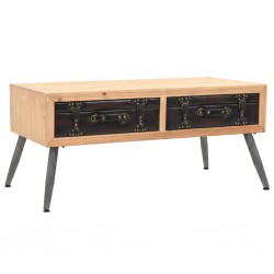 Sonata H Маса за кафе, масивна ела, 115x55x50 см - Măsuțe de living