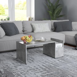 Sonata H Маса за кафе, бетонно сива, 90x45x35 см, инженерно дърво - Măsuțe de living