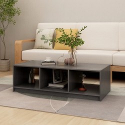Sonata H Маса за кафе, сива, 110x50x34 см, борово дърво масив - Măsuțe de living