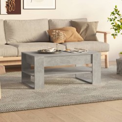 Sonata H Маса за кафе, бетонно сива, 102x55x45 см, инженерно дърво - Măsuțe de living
