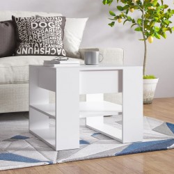 Sonata H Маса за кафе, бяла, 55,5x55x45 см, инженерно дърво - Măsuțe de living