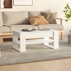 Sonata H Маса за кафе, бяла, 102x55x45 см, инженерно дърво - Măsuțe de living