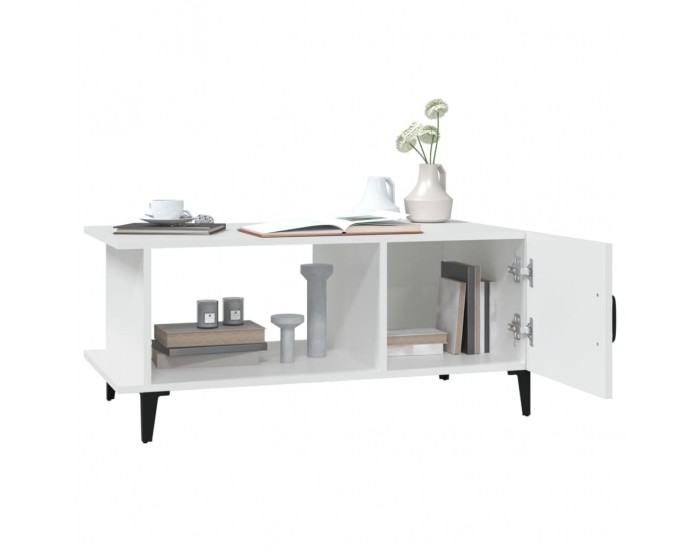 Sonata H Кафе маса, бяла, 90x50x40 см, инженерно дърво