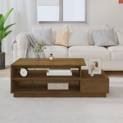 Sonata H Кафе маса, меденокафява, 120x50x40,5 см, борово дърво масив - Măsuțe de living