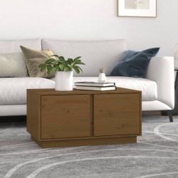 Sonata H Кафе маса, меденокафява, 80x50x40 см, бор дърво масив - Măsuțe de living