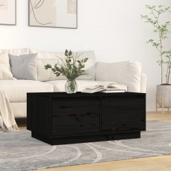 Sonata H Кафе маса, черна, 80x50x35 см, борово дърво масив - Măsuțe de living
