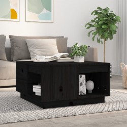 Sonata H Кафе маса, черна, 60x61x32,5 см, борово дърво масив - Măsuțe de living