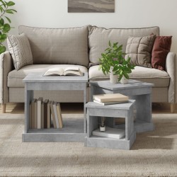 Sonata H Кафе маси, 3 бр, бетонно сиво, инженерно дърво - Măsuțe de living